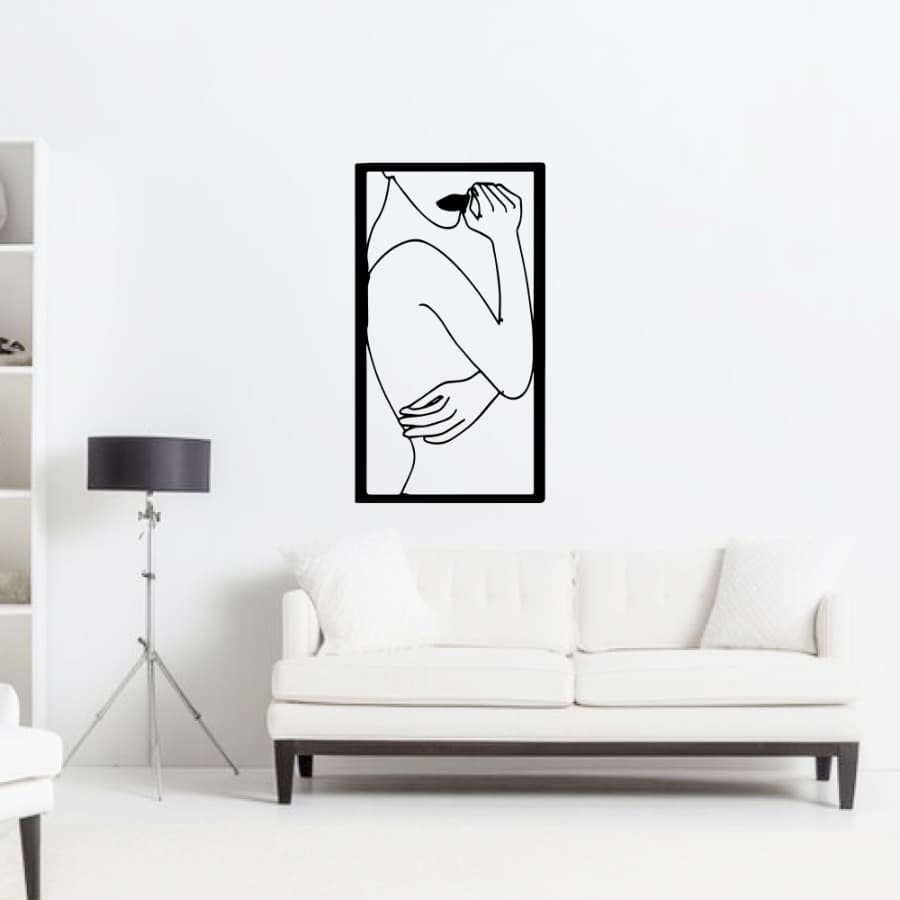 Beauty Girl Metal Wall Art, Frame Wall Art | Wall Hanging