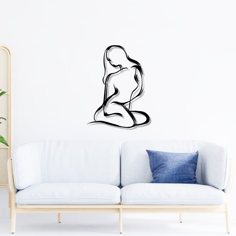 Beauty of a Girl – Minimal Metal Wall Art