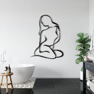 Beauty of a Girl – Minimal Metal Wall Art thumbnail 2