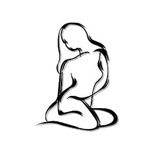 Beauty of a Girl – Minimal Metal Wall Art thumbnail 3