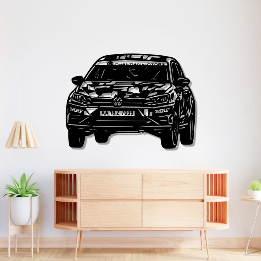 Rally VW Polo Car Metal Wall Art