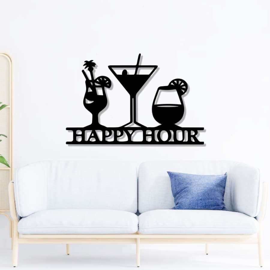 Happy Hour – Cocktail Metal Wall Art