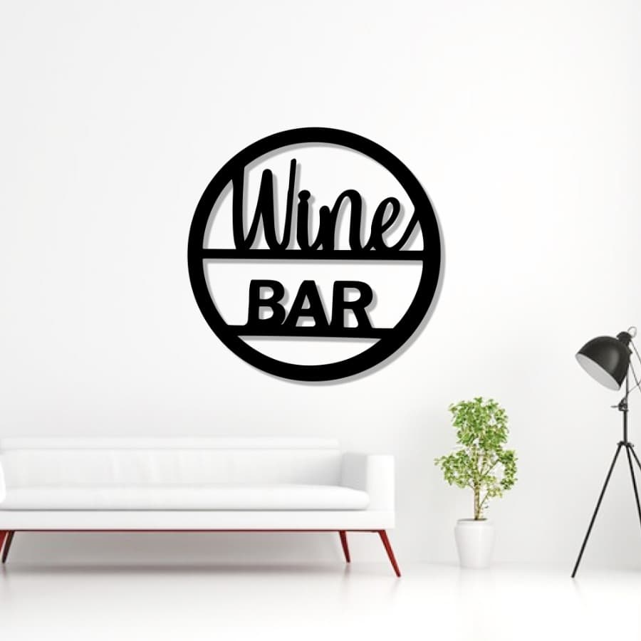 Wine Bar Sign Metal Wall Art | Wine Bar Decor | Home Decor