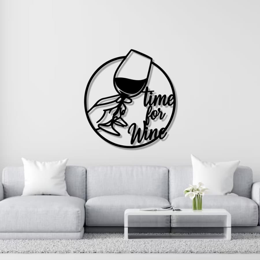 Time for Wine Metal Wall Art | for Wine Lovers