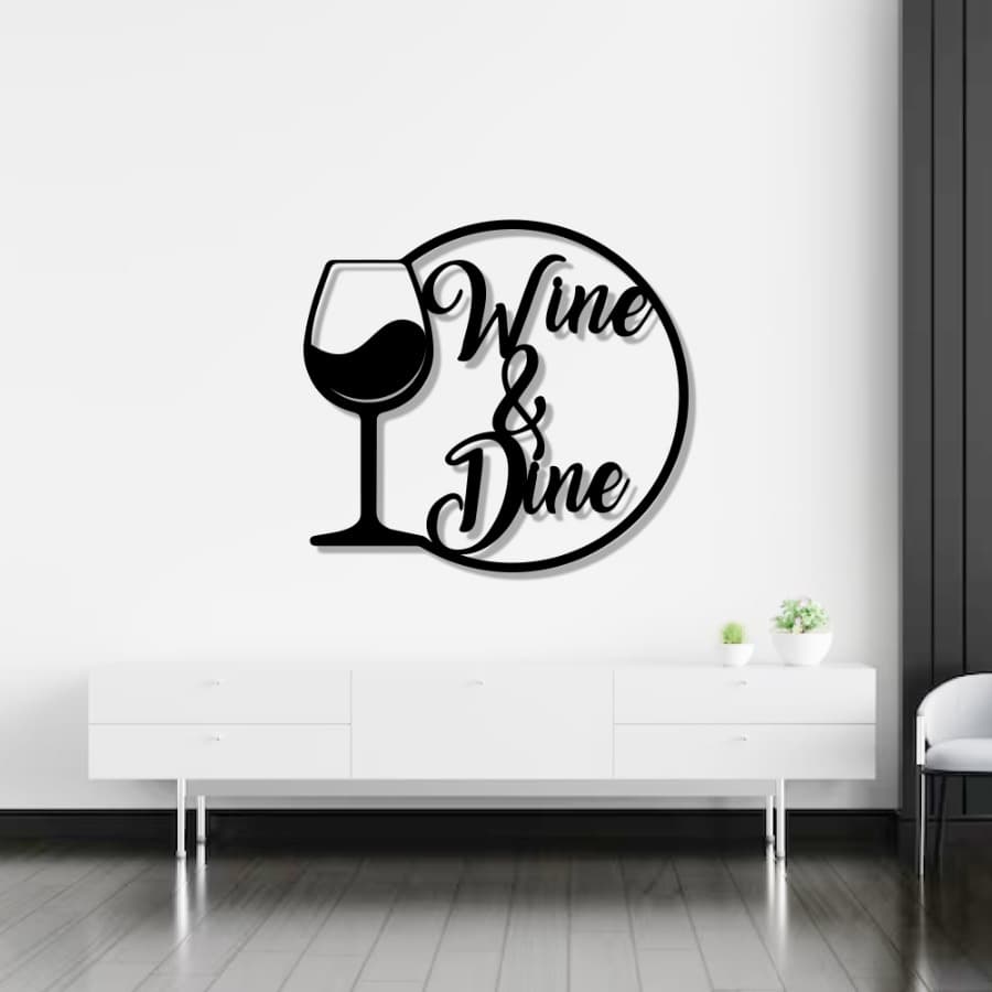 Wine & Dine Elegant Metal Wall Art 