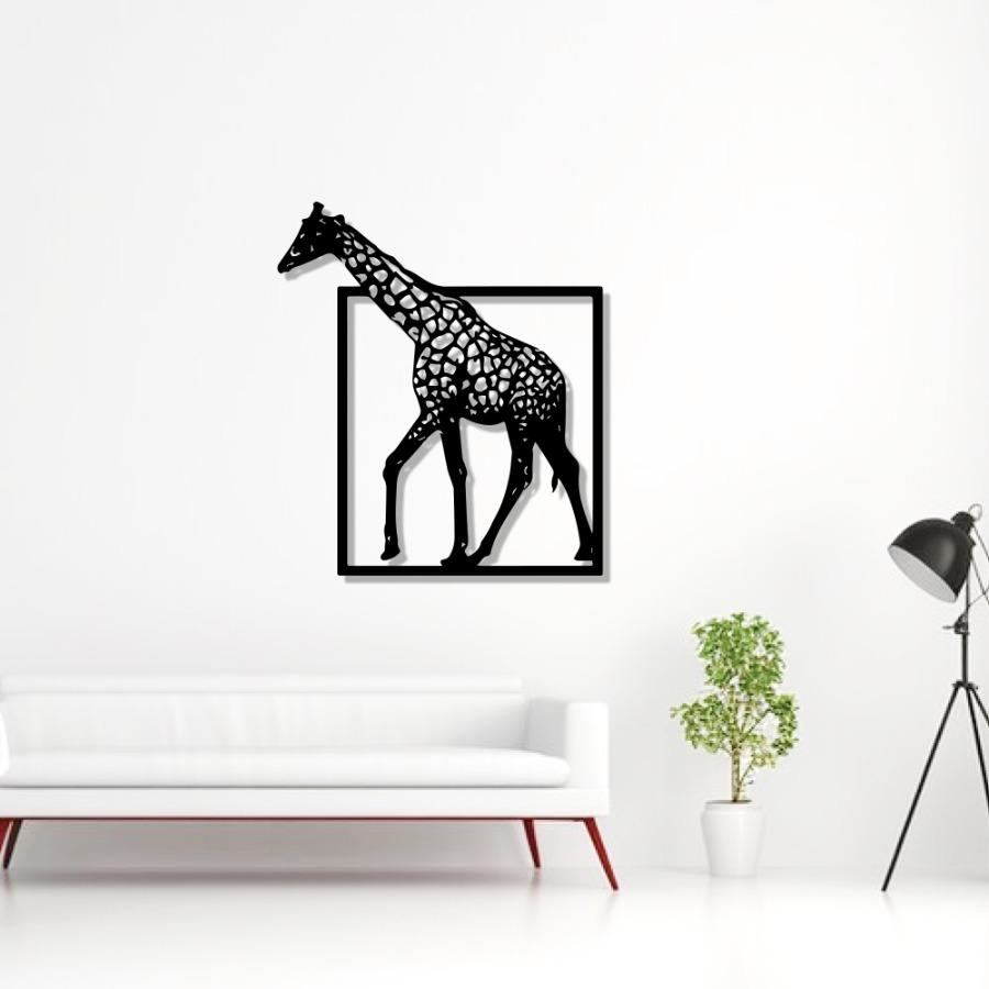 Giraffe Metal Wall Art | Geometric Wall Decor