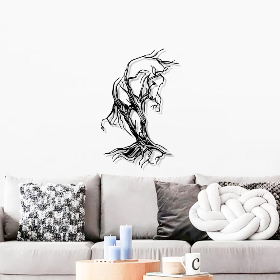 Tree Horse Metal Wall Art, Farmhouse Decor | Horse Lover Gift