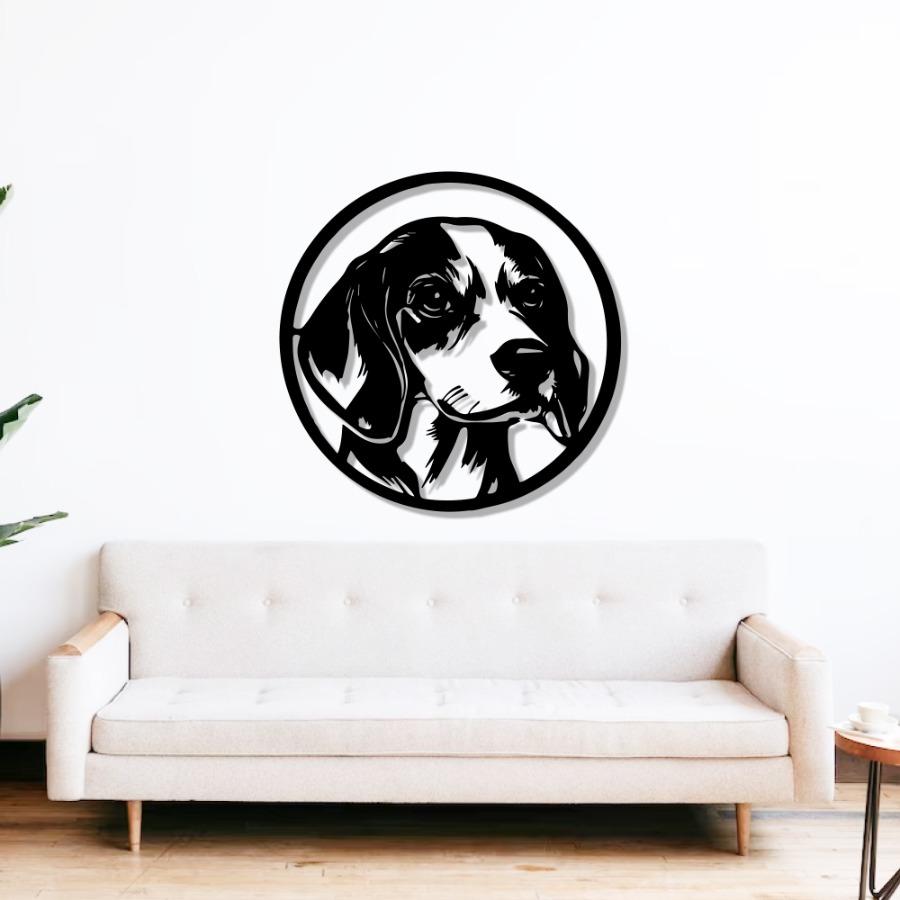 Beagle Dog Metal Wall Art | Detailed and Modern Silhouette Design