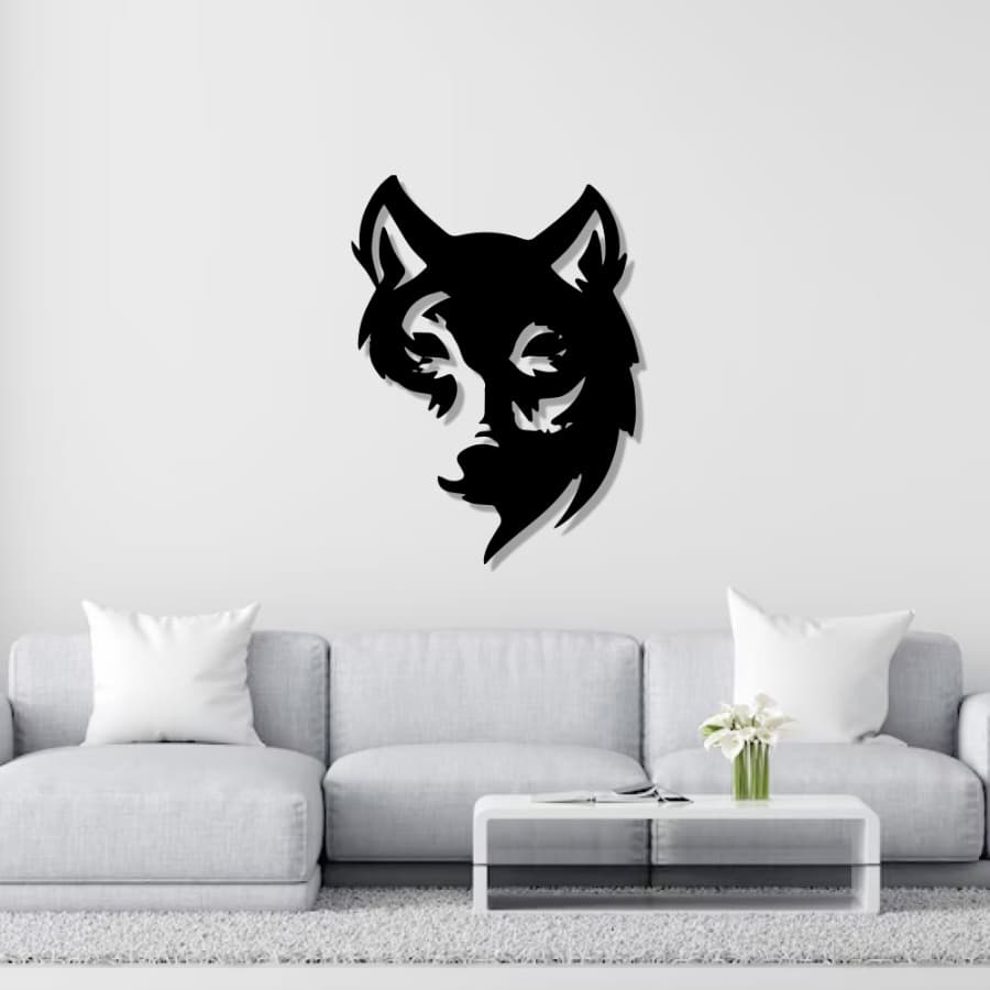Wolf Metal Wall Art, Powerful Animal Design | Metal Wall Art