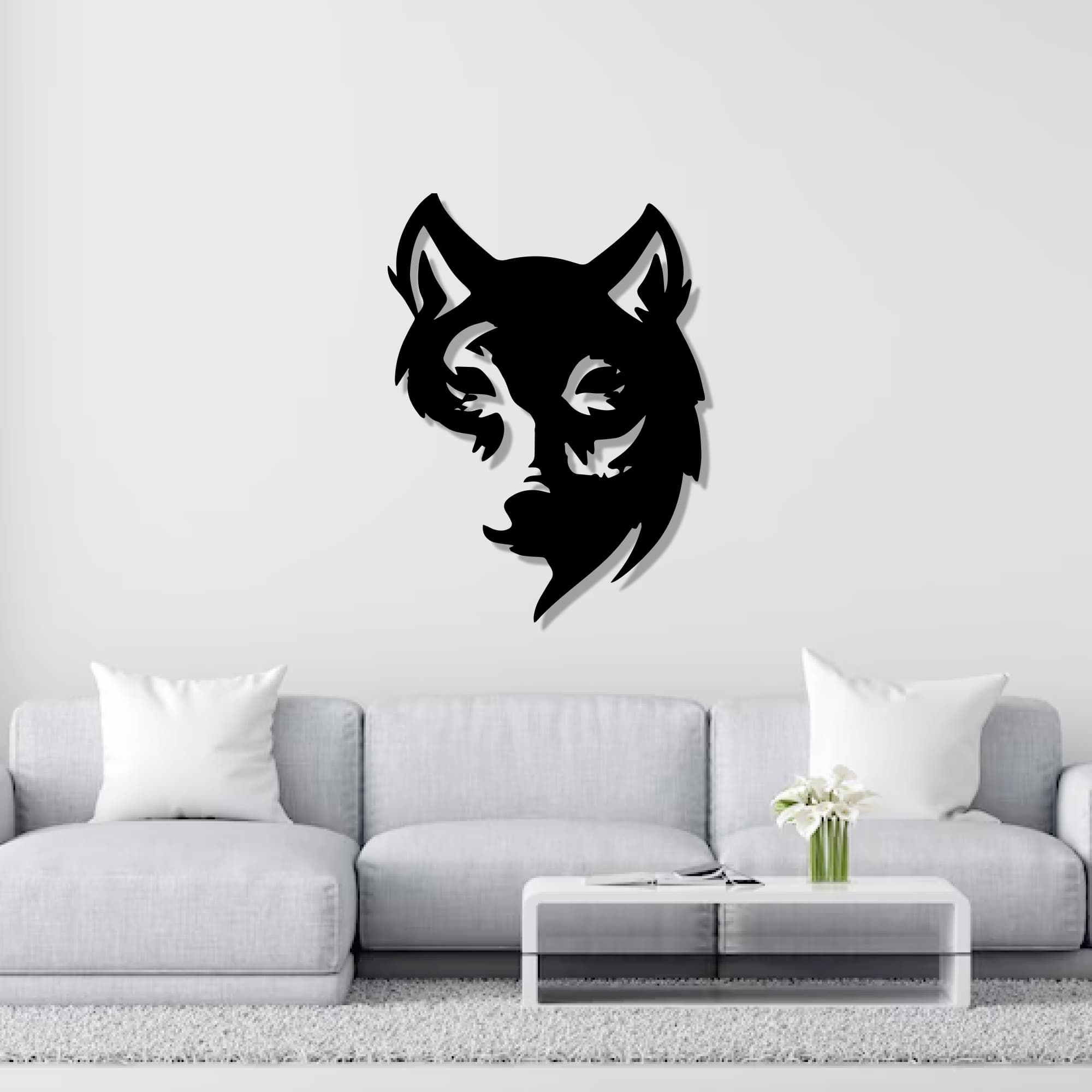 Wolf Metal Wall Art, Powerful Animal Design | Metal Wall Art