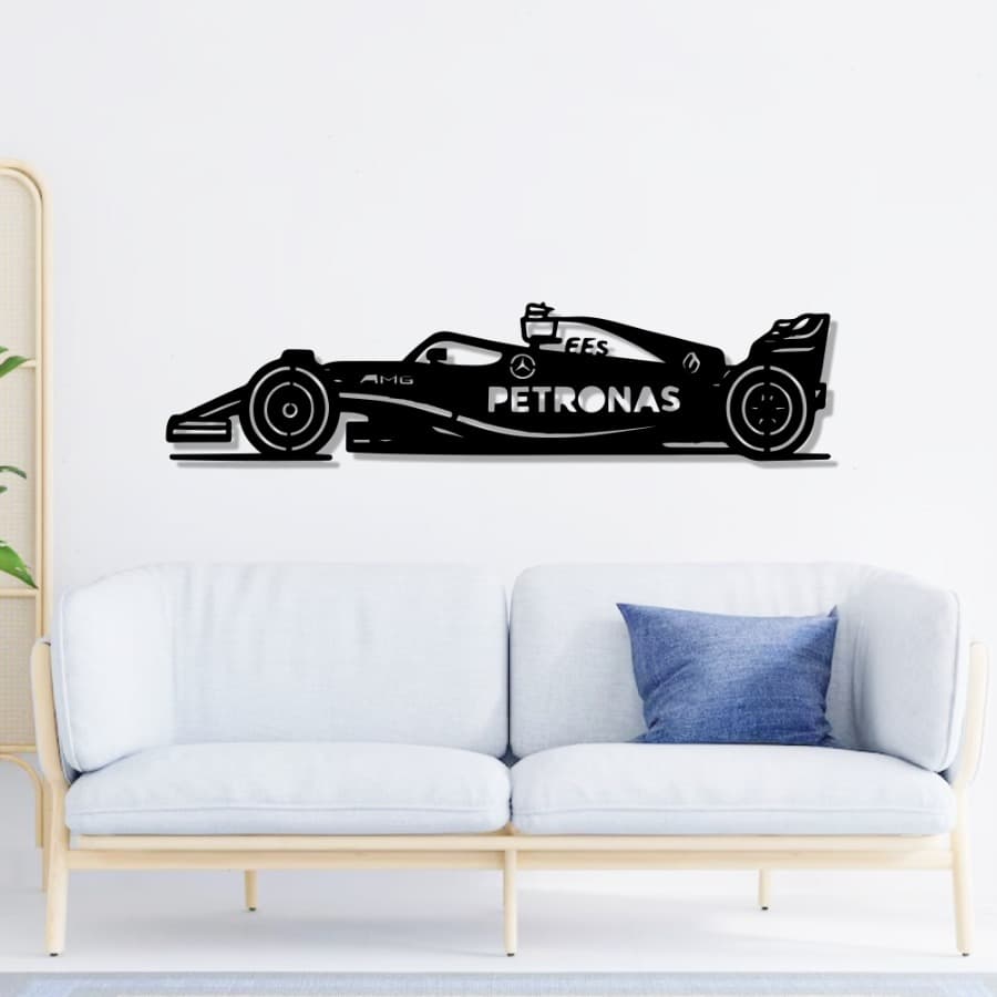 F1 Racing Car Metal Wall Art