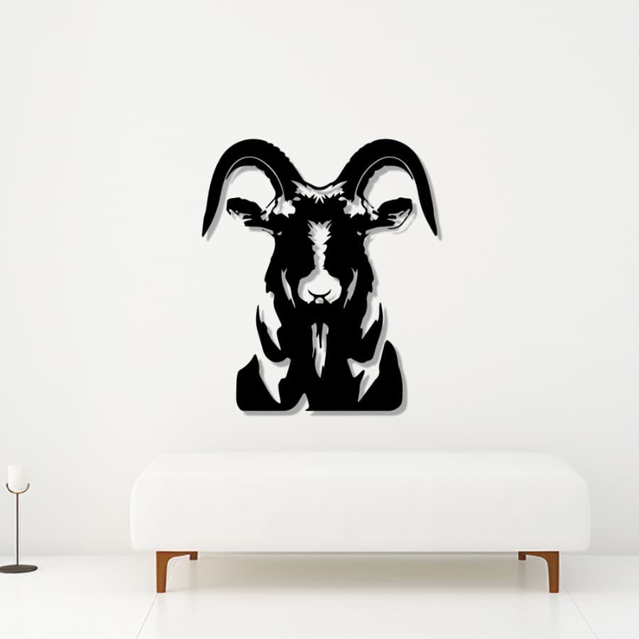 Goat Metal Wall Art, Animal Wall Decor | Metal Wall Decor