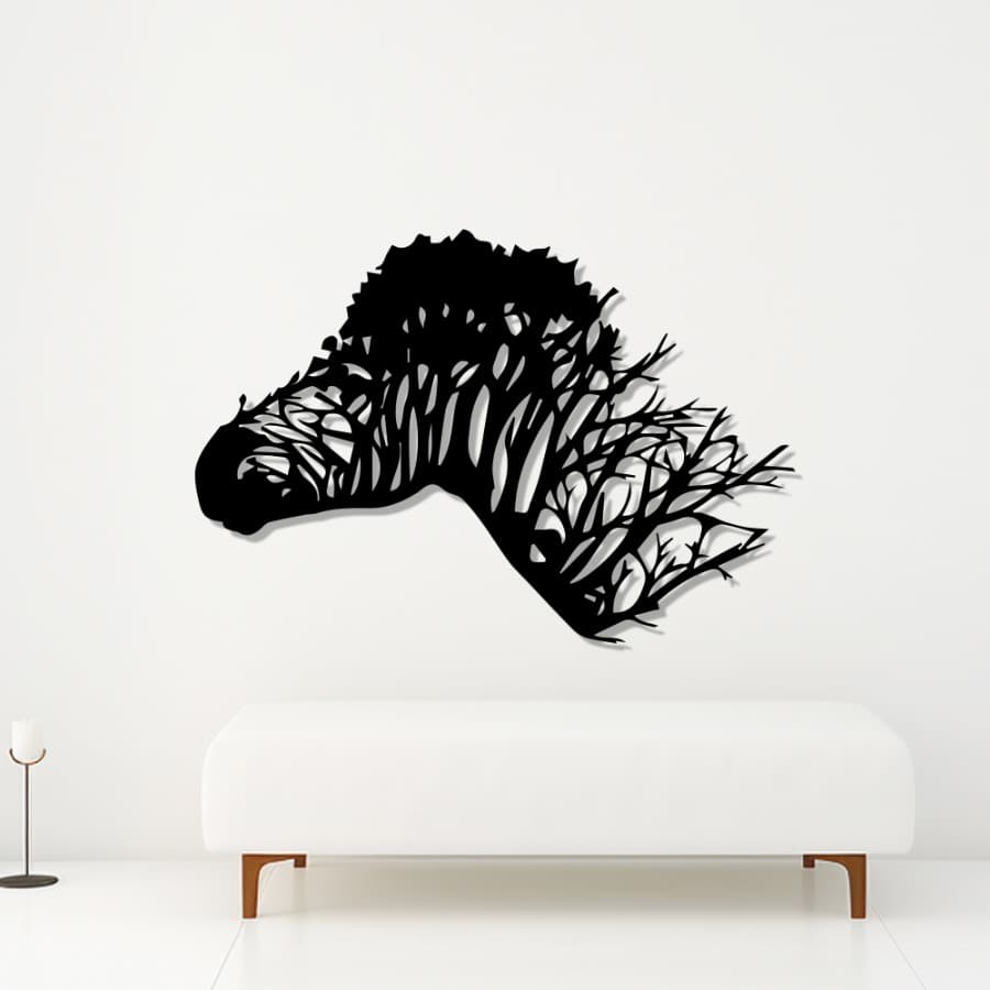 Tree Zebra Metal Metal Wall Art, Nature Decor Art | Tree Wall Decor
