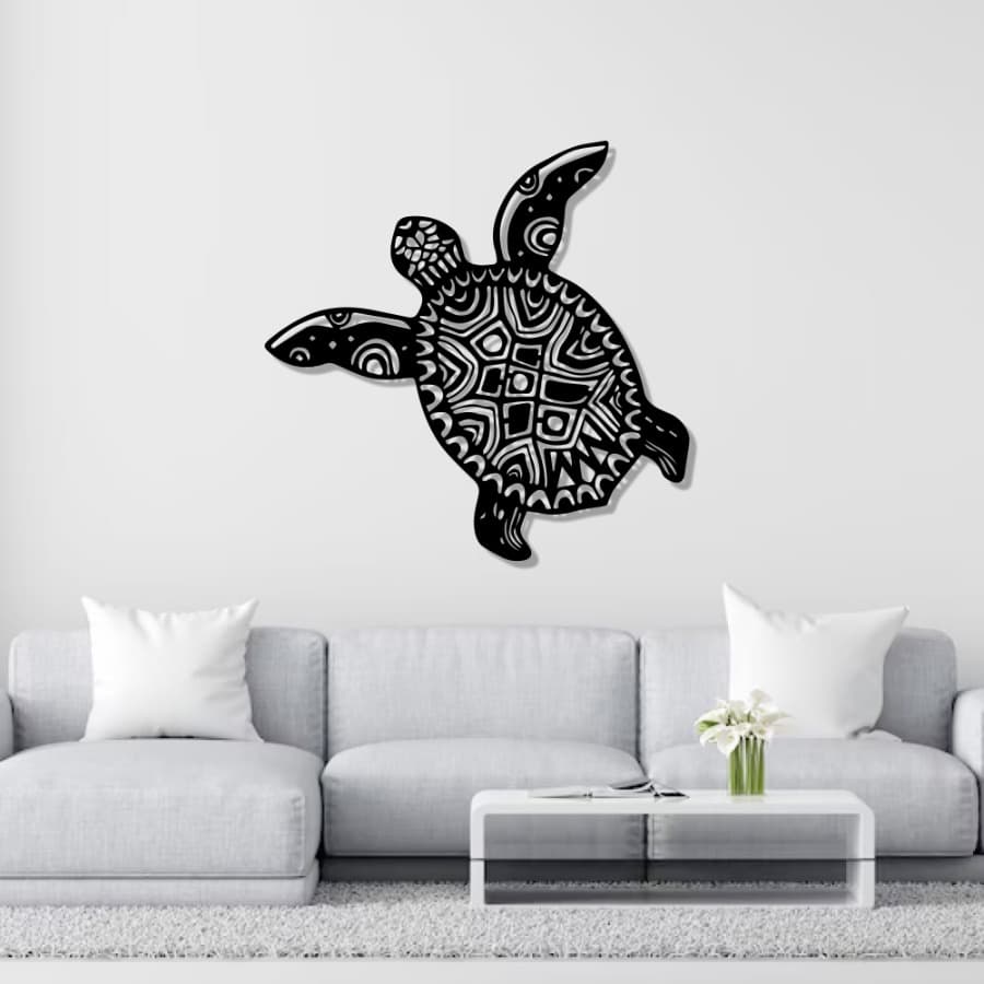 Sea Turtle Metal Wall Art, Caretta Wall Decor | Sea Creatures