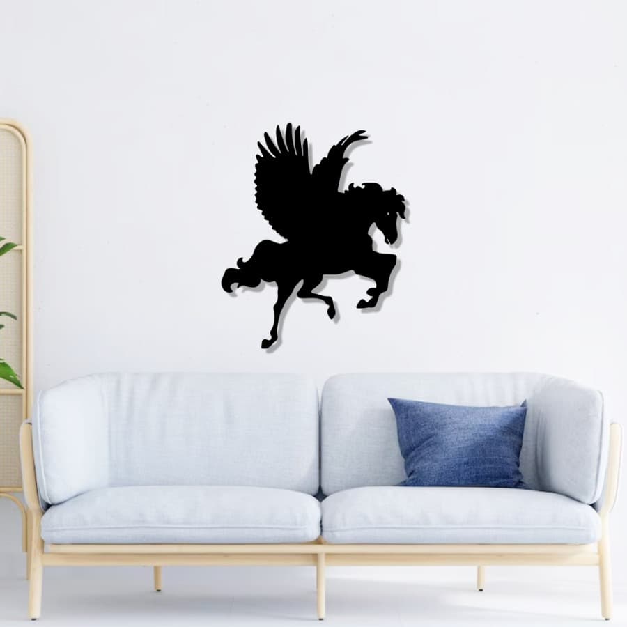 Flying Horse Metal Wall Art, Horse Wall Decor | Animal Decor