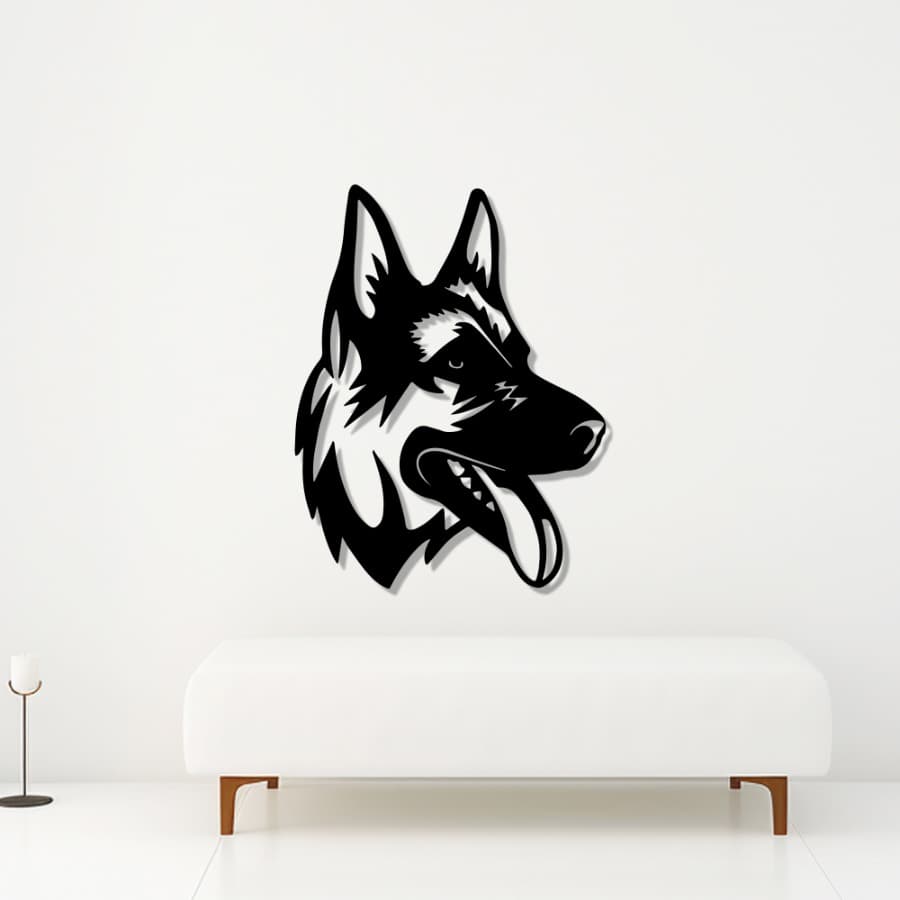 German Shepherd Metal Wall Art,  Dog Wall Decor | For Dog Lover