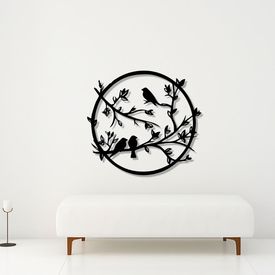 Toucan Birds on Tree Metal Wall Art, Wall Hanging | Birds Wall Art