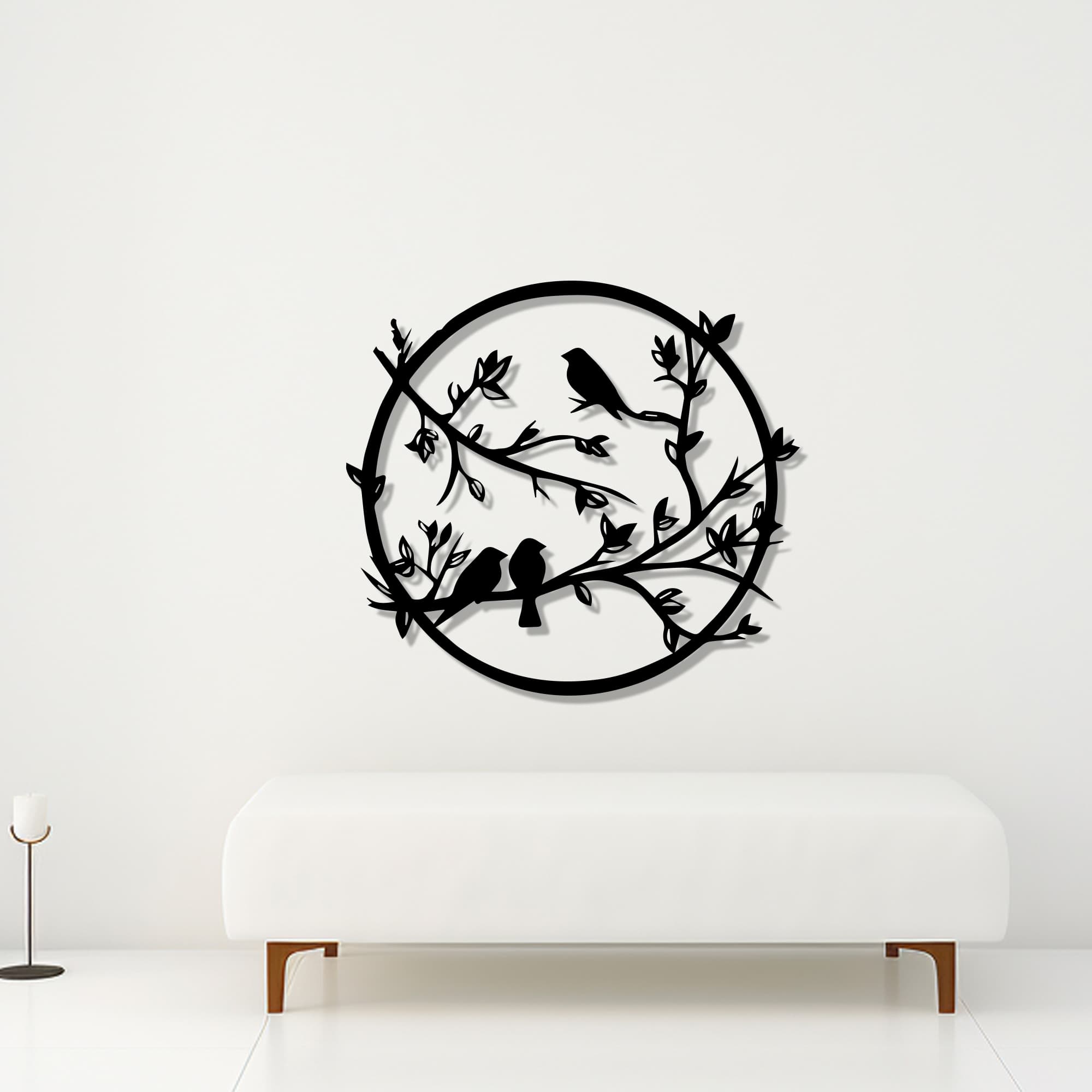 Toucan Birds on Tree Metal Wall Art, Wall Hanging | Birds Wall Art