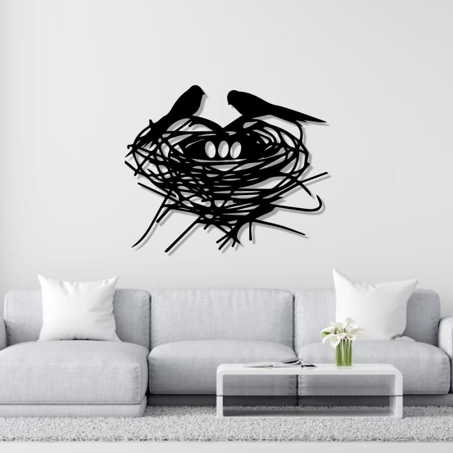 Bird Nest Metal Wall Art, Housewarming Decor | Home Wall Hangings