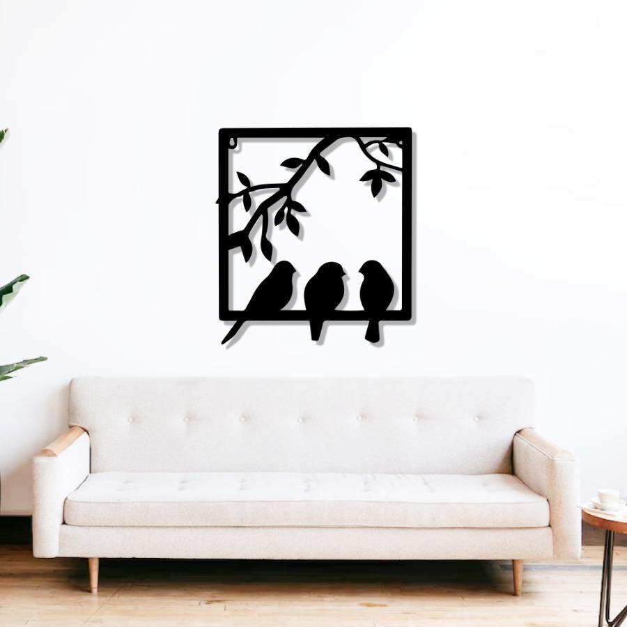Birds in Frame Wall Art, Friendship Wall Art | Metal Wall Decor