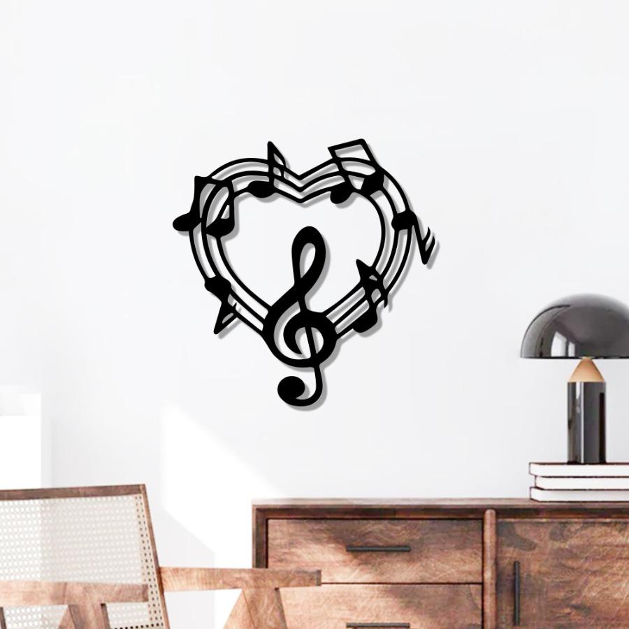 Music Heart Metal Wall Art - Wall Decoration | Wall Hanging
