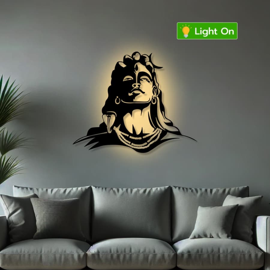 Lord Shiva Metal Wall Art | | Mahadev AdiYogi Modern Art