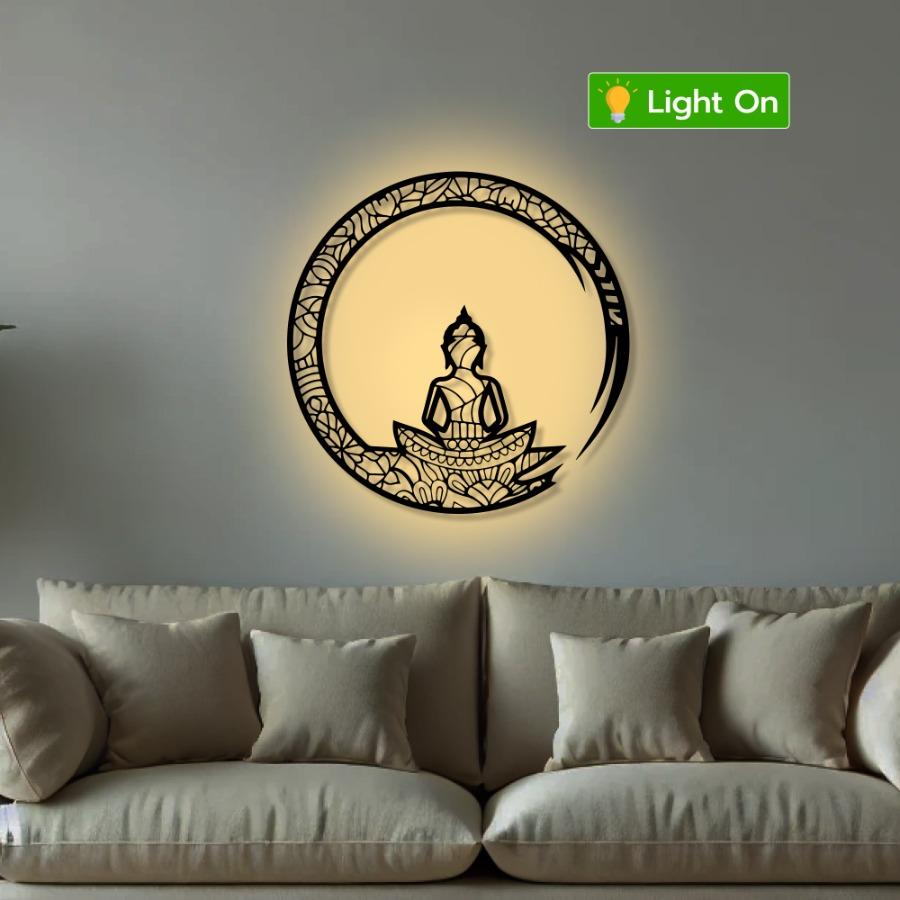 Buddha Wall Art, Worship Style Metal Wall Decor | Zen Spiritual Decor