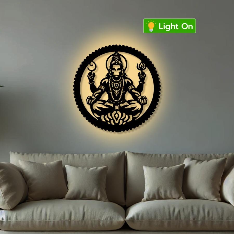 Lord Hanuman Metal Wall Art | Symbol of Strength 
