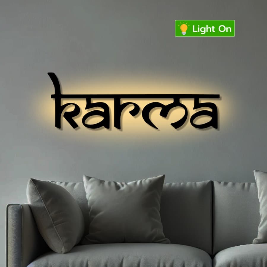 Karma Metal Wall Art | Spiritual Reminder Home Decor