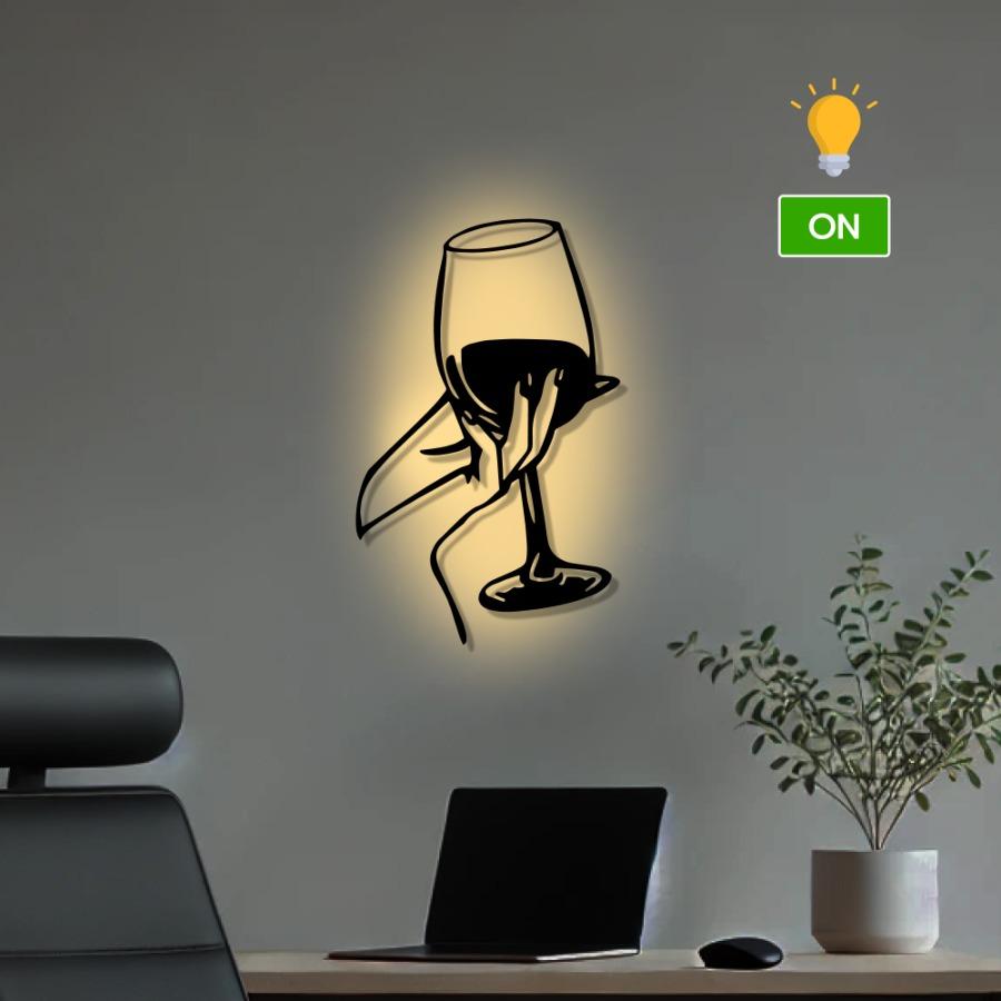 Wine Glass Metal Wall Art