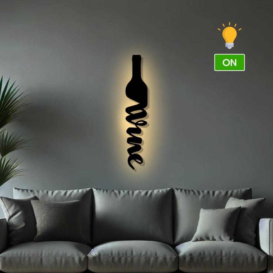 Wine Bottle Metal Art Wall Decor