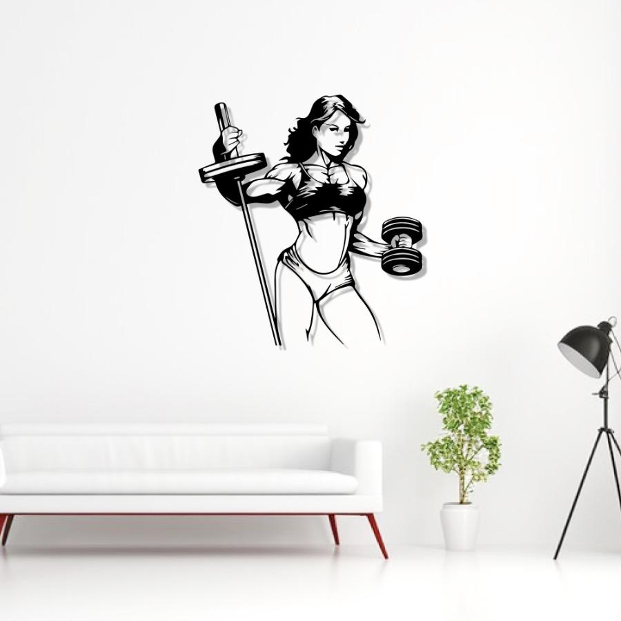 Iron Beauty – Gym Girl Metal Wall Art | Fierce & Fit Decor
