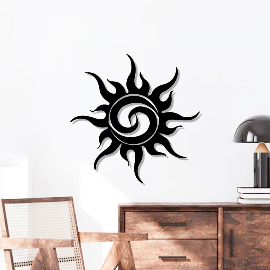 Sunburst Metal Wall Art, Sunrise Home Decor | Sunshine Boho Metal Wall Decor
