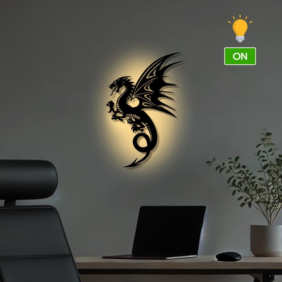 Zenith Dragon Metal Wall Art | Mythical Power Wall Decor