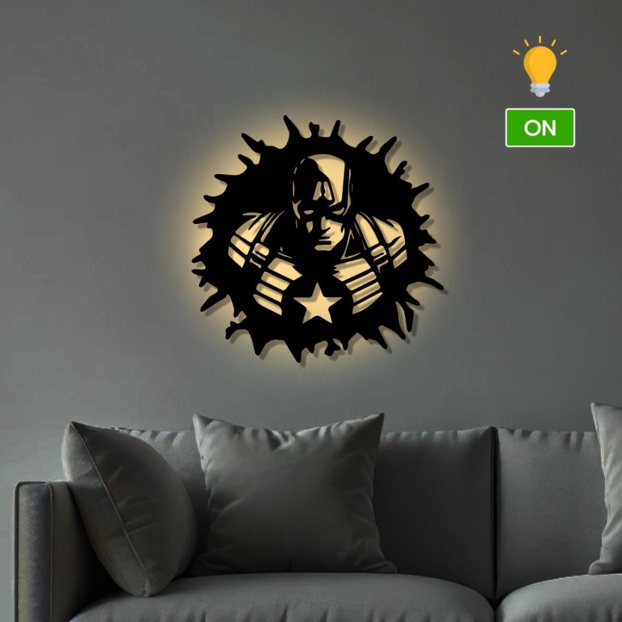 Captain America Marvel Metal Wall Art | Superhero Wall Splash Art