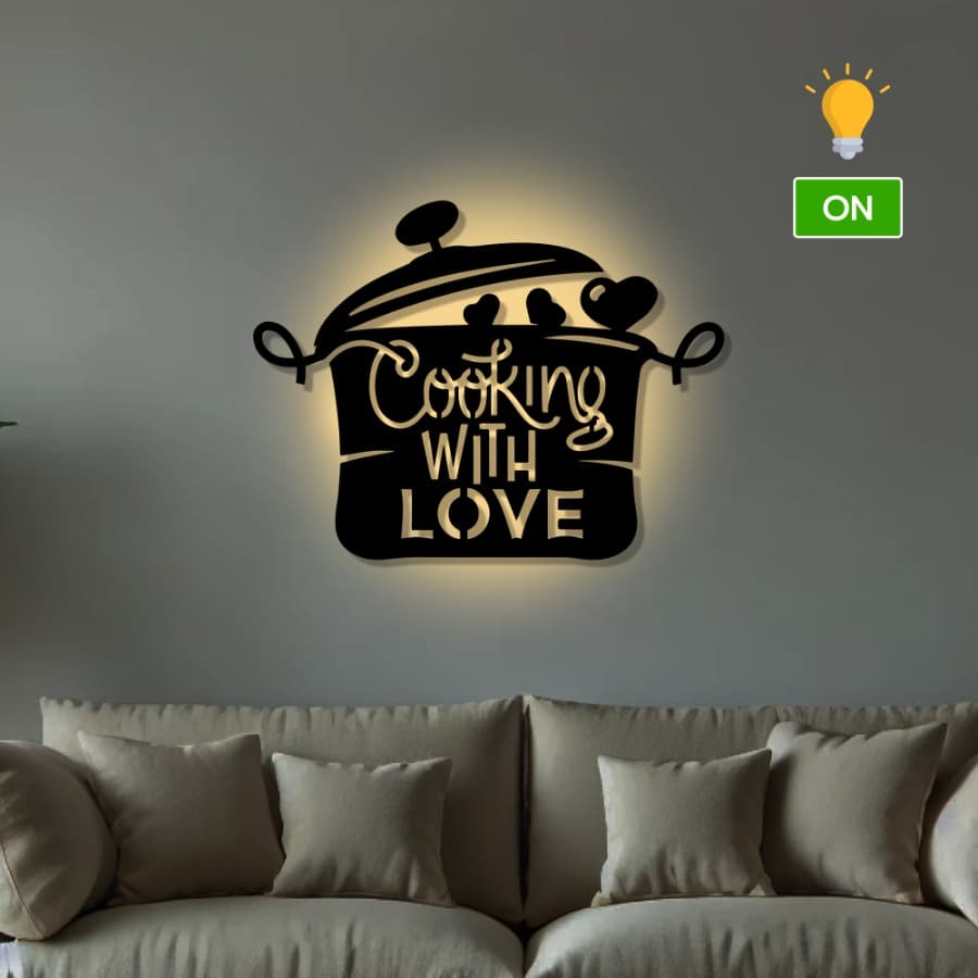 Cooking With Love Metal Wall Art | Wall Hanging Ideas