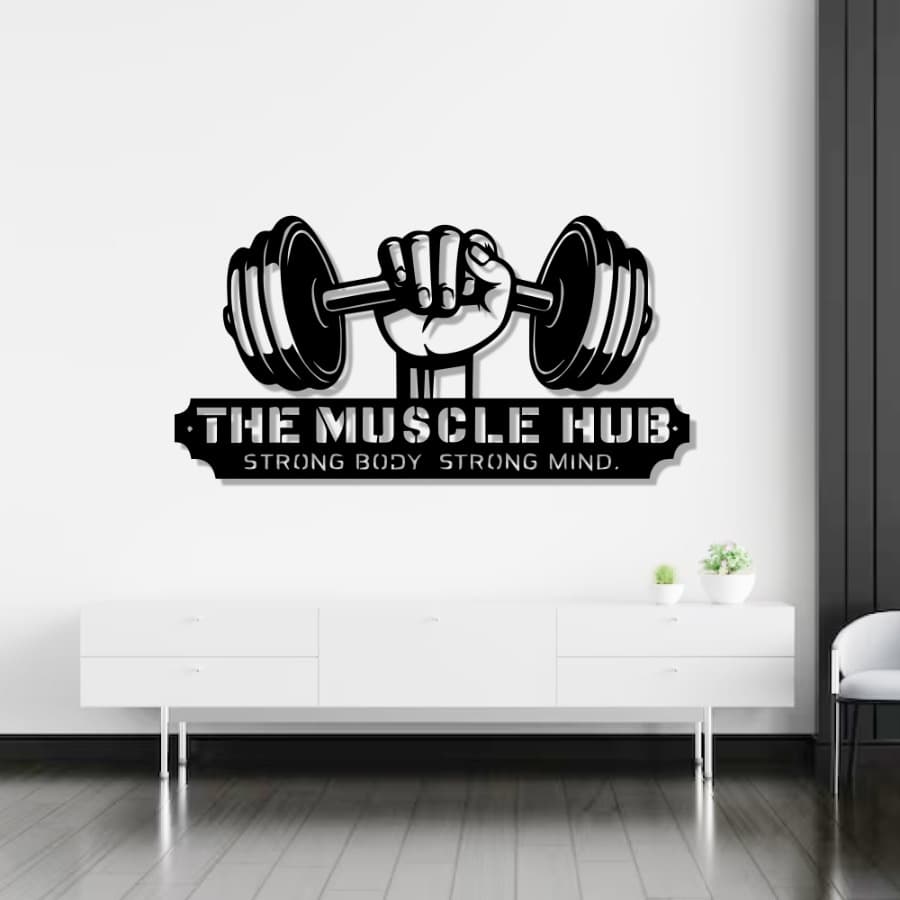 Customized GYM Brand Logo - Metal Wall Art