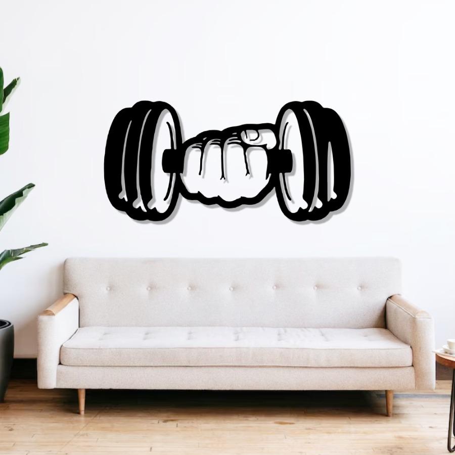 Dumbbell Metal Wall Art | Strength Training Gym Decor 
