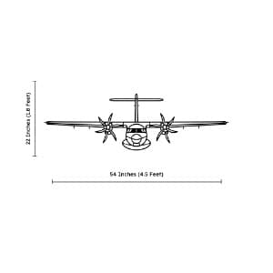 72-600 Metal Aircraft Wall Art - Aviation Decor thumbnail 4