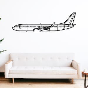 Boeing 737-800 Airplane Metal Wall Art thumbnail 2