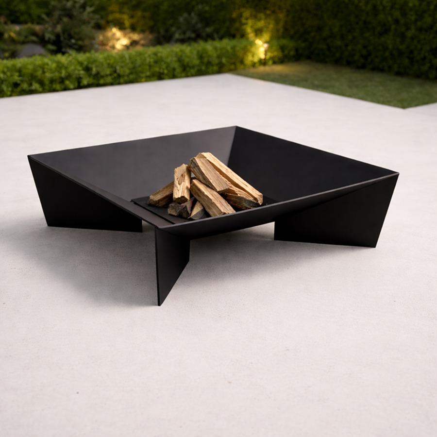 Apex Quad Fire Pit - Bold Geometric Steel Bowl