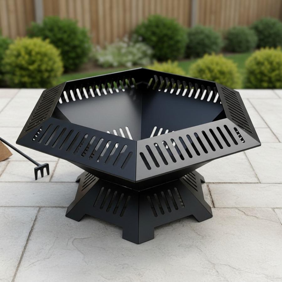 Hexagon 4 Fire Pit - Artisan Crafted 