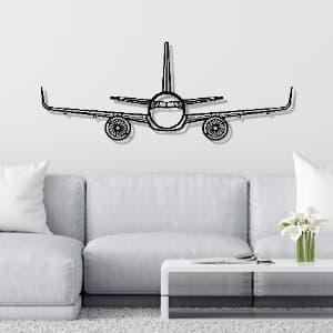 A321 Front Metal Wall Art - Aircraft Wall Hanging