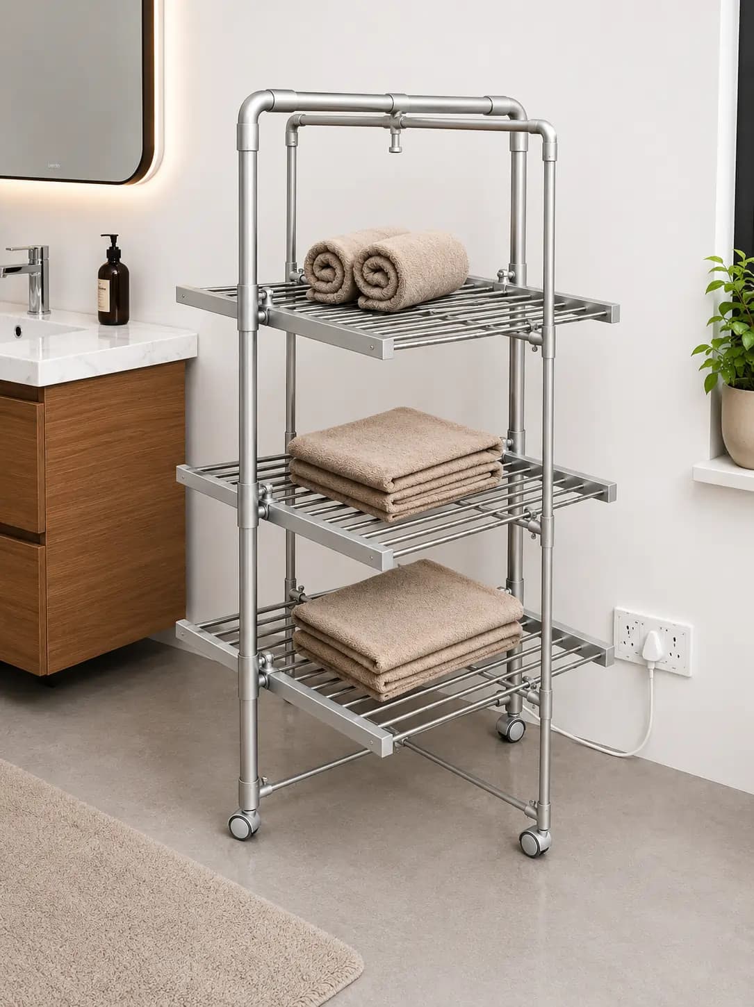 Portable Freestanding Foldable Cloth Dryer (Model: RTW-58-3S)