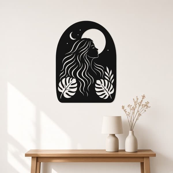 Moonlit Muse Arch Metal Wall Art