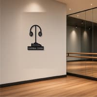 Zumba Zone Headphones Metal Wall Art