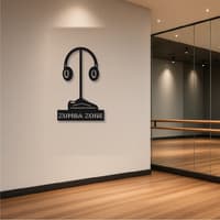 Zumba Zone Headphones Metal Wall Art thumbnail 3