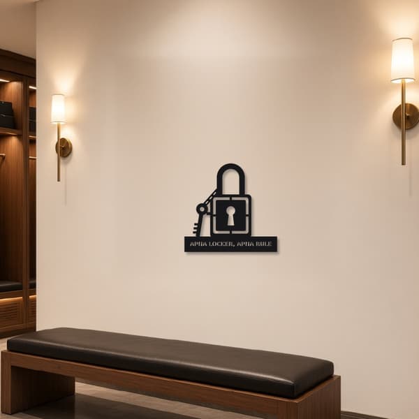 Apna Locker Padlock Metal Wall Art