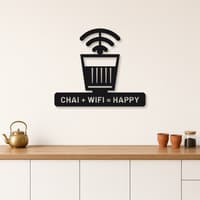Chai Wifi Happy Metal Wall Art thumbnail 3