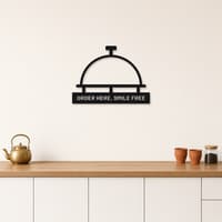 Order Here Smile Free Counter Bell Metal Wall Art